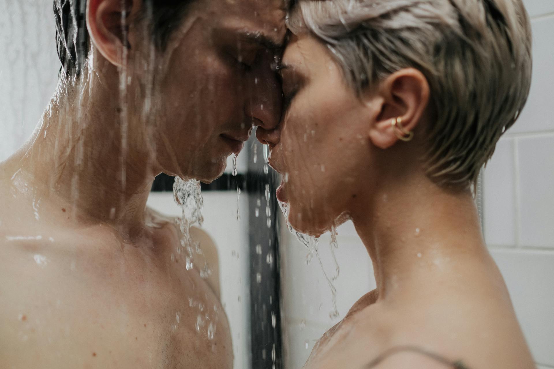 Couple laughing together