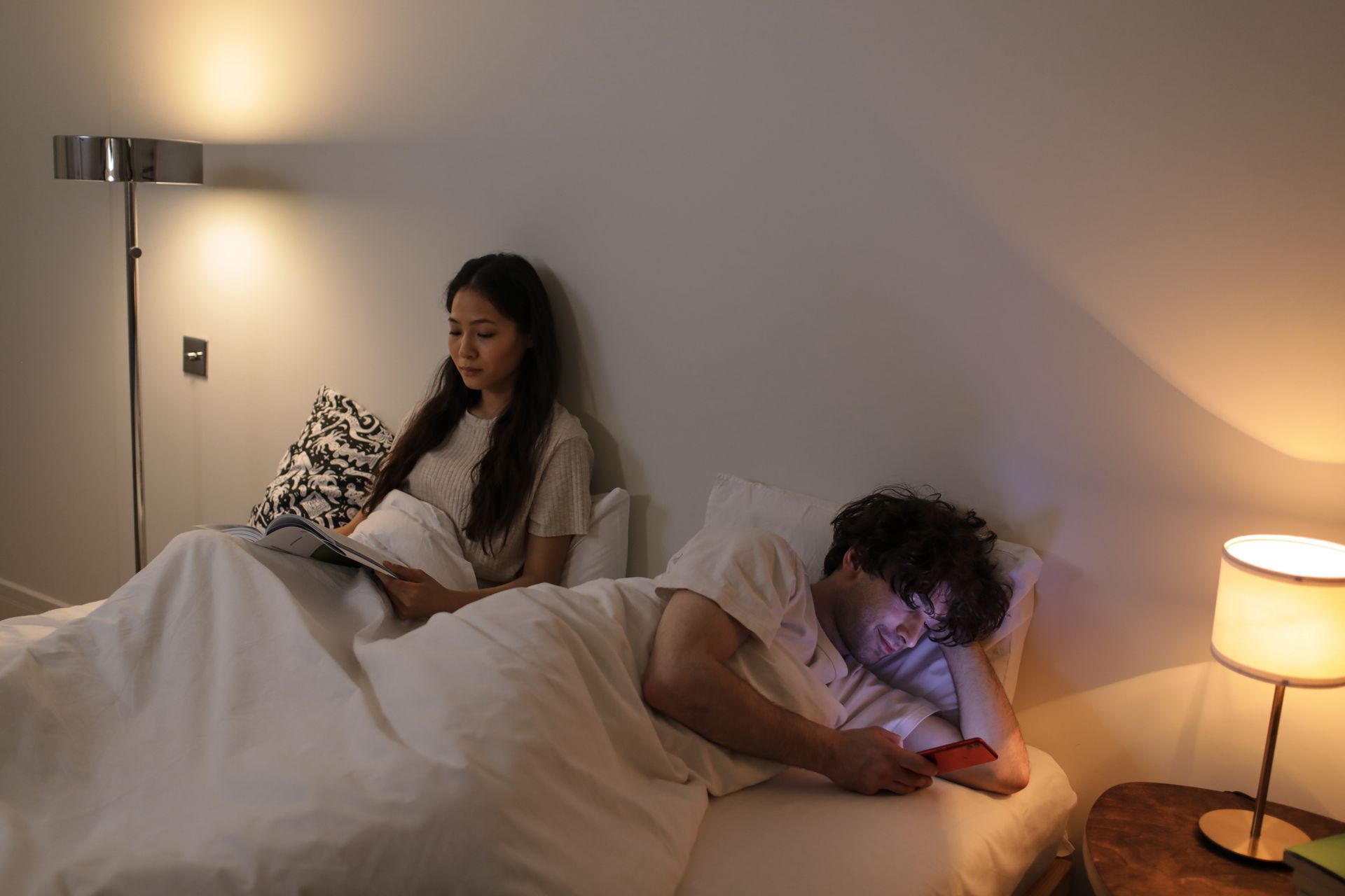 Couple comfortable together